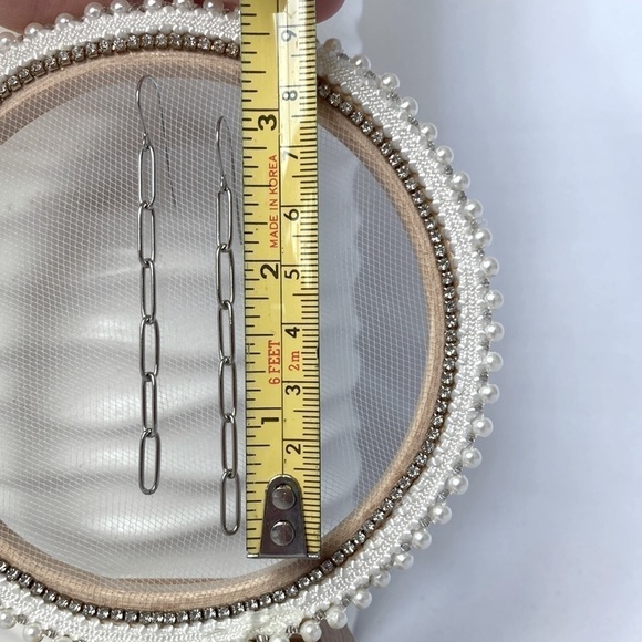 STAINLESS Steel Paperclip Necklace & Earring Set - Picture 8 of 13